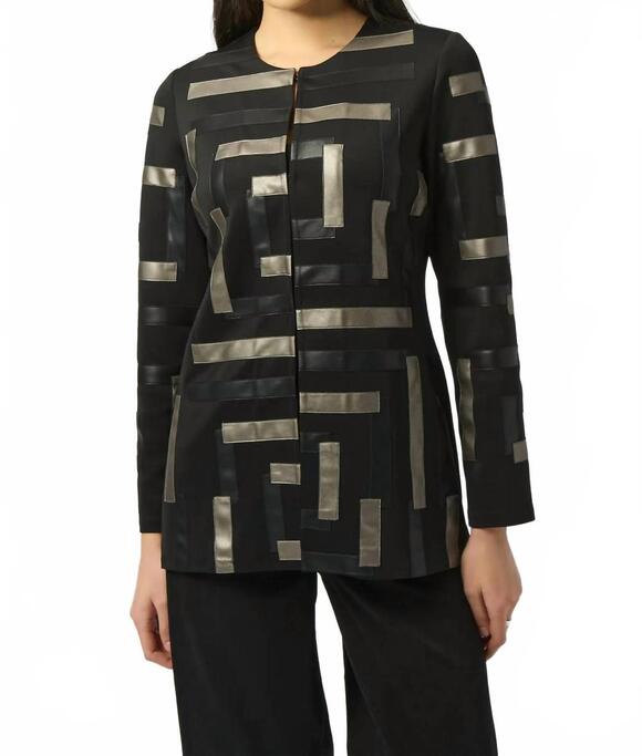 JOSEPH RIBKOFF Jackets & Blazers - NEW JOSEPH RIBKOFF scuba and leatherette jacket in black